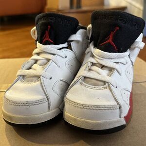 NIKE AIR JORDAN 6 RETRO WHITE INFRARED SZ 7C 384667-102 Toddler Youth Boys Girls